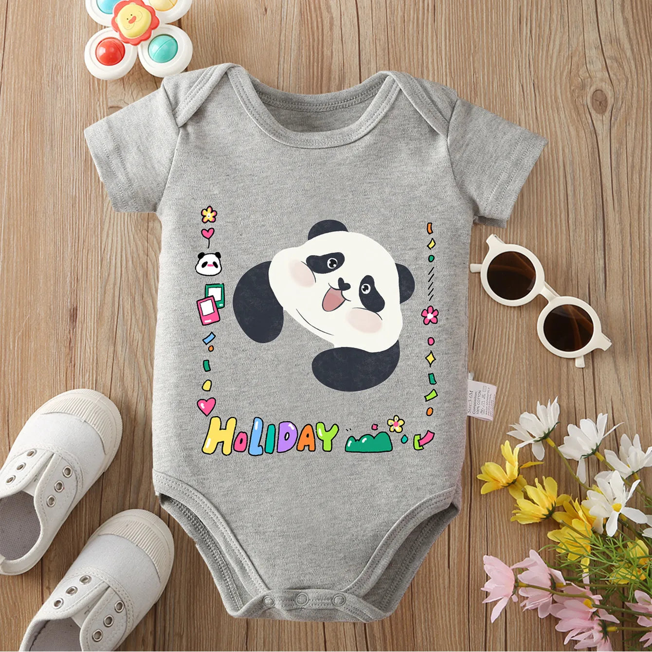 Panda Print Baby Romper/One-piece