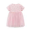 Round Neck Cartoon Design Summer Girls Dresses childrensterritory