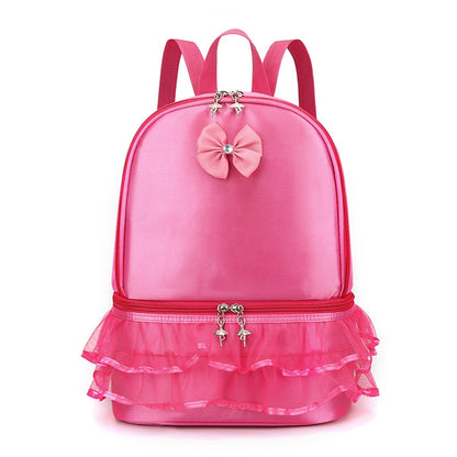 Little Girls Ballerina Dance Backpack with Shoe Compartment childrensterritory