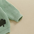Toddler Clover Embroidery Adorable Pullover Tops childrensterritory