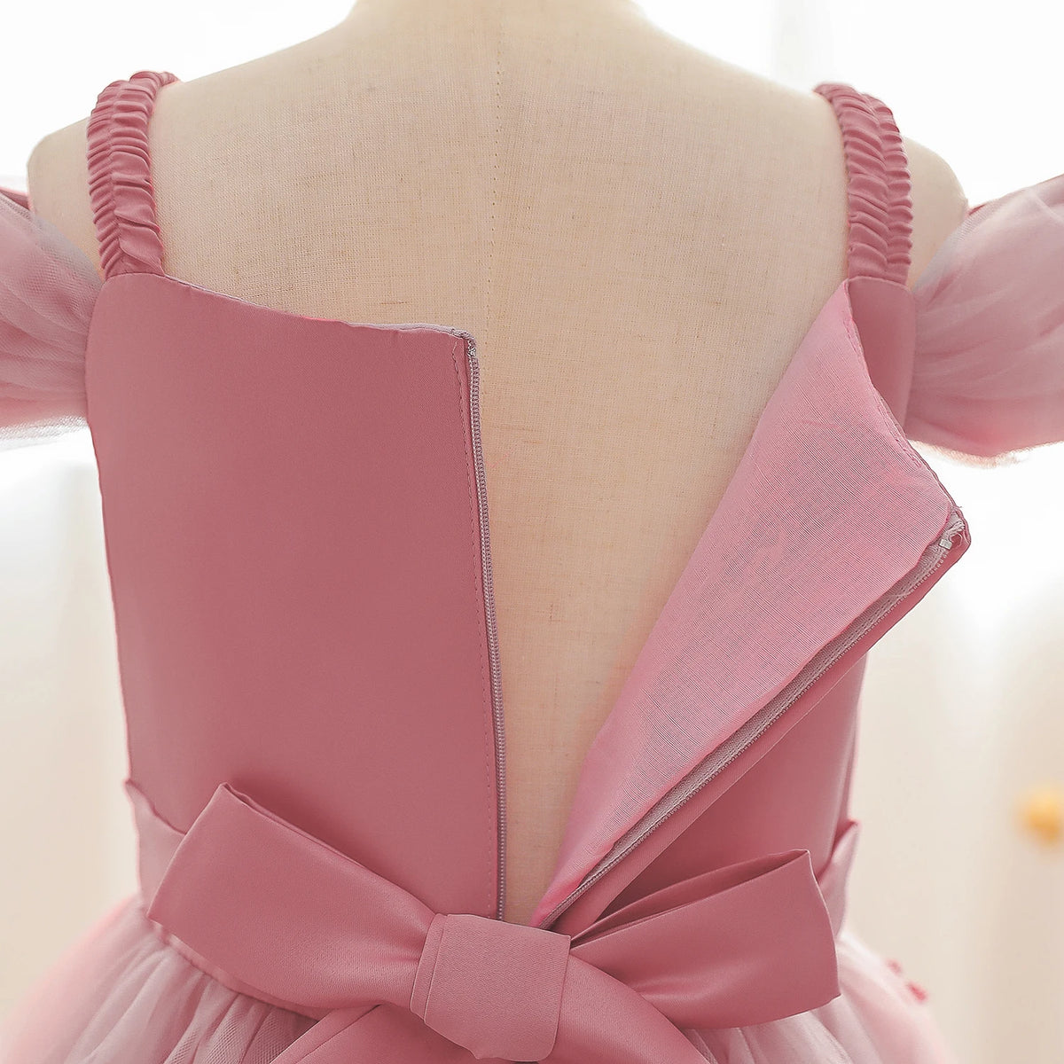 Kids Girls Lace Embroidery Bridesmaid Party Dress childrensterritory