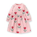 Kids Girls Floral Autumn Spring Casual Frocks childrensterritory