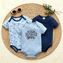 3PCS/Lot Newborn Baby Cartoon Printed Summer Romper