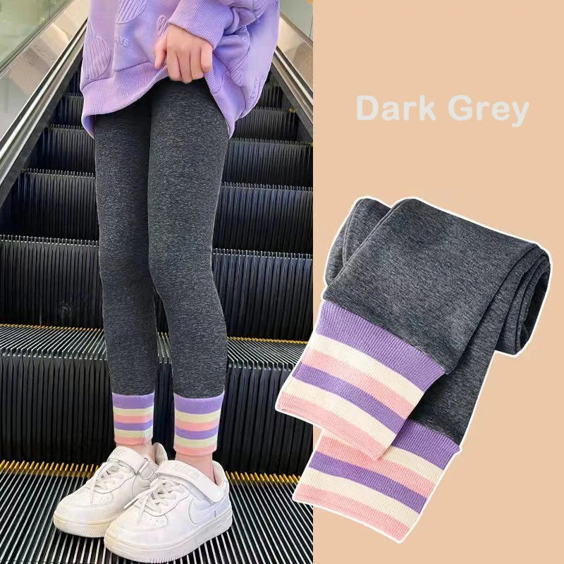 Kids Girls Casual Knitted Warm Cotton Leggings childrensterritory