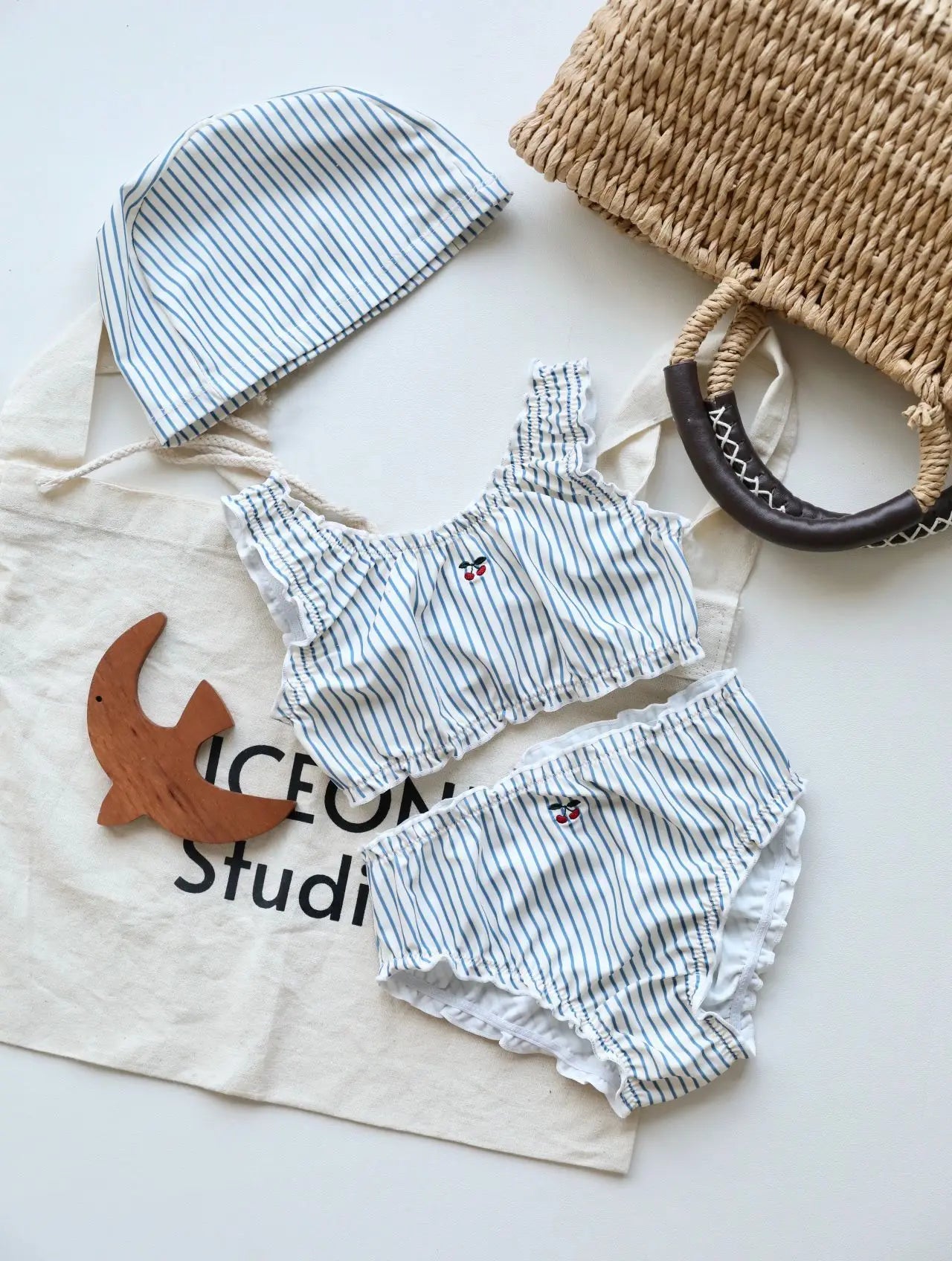 Baby Girl Stripe / Solid Color / Print Pattern Swimwear