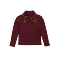 Retro Style Girls' Sweet Mid-Neck Tops for Autumn childrensterritory