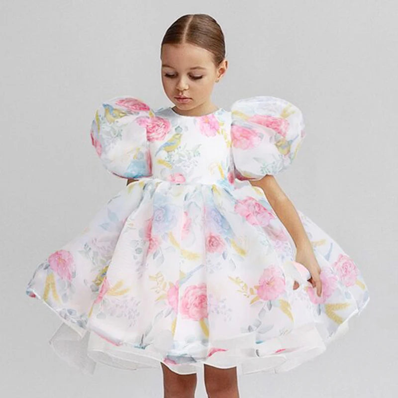 Little Girls Fluffy Formal Bridesmaid Dress/Prom Gowns childrensterritory