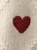 Girls' Long-Sleeved Heart Design Winter Sweater childrensterritory