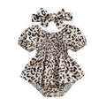 Baby Girls Heart/Leopard Print Bodysuit with Headband childrensterritory