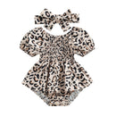 Baby Girls Heart/Leopard Print Bodysuit with Headband childrensterritory