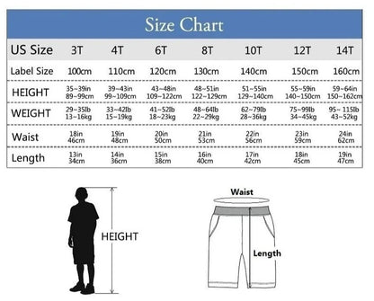 Kids Boys Funny Battery Print Sports Shorts for Summer childrensterritory