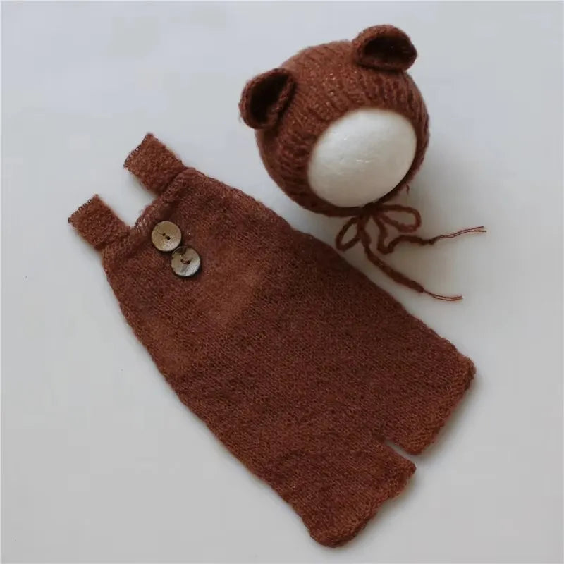 Newborn Photography Props/Crochet Hat Pants Outfits