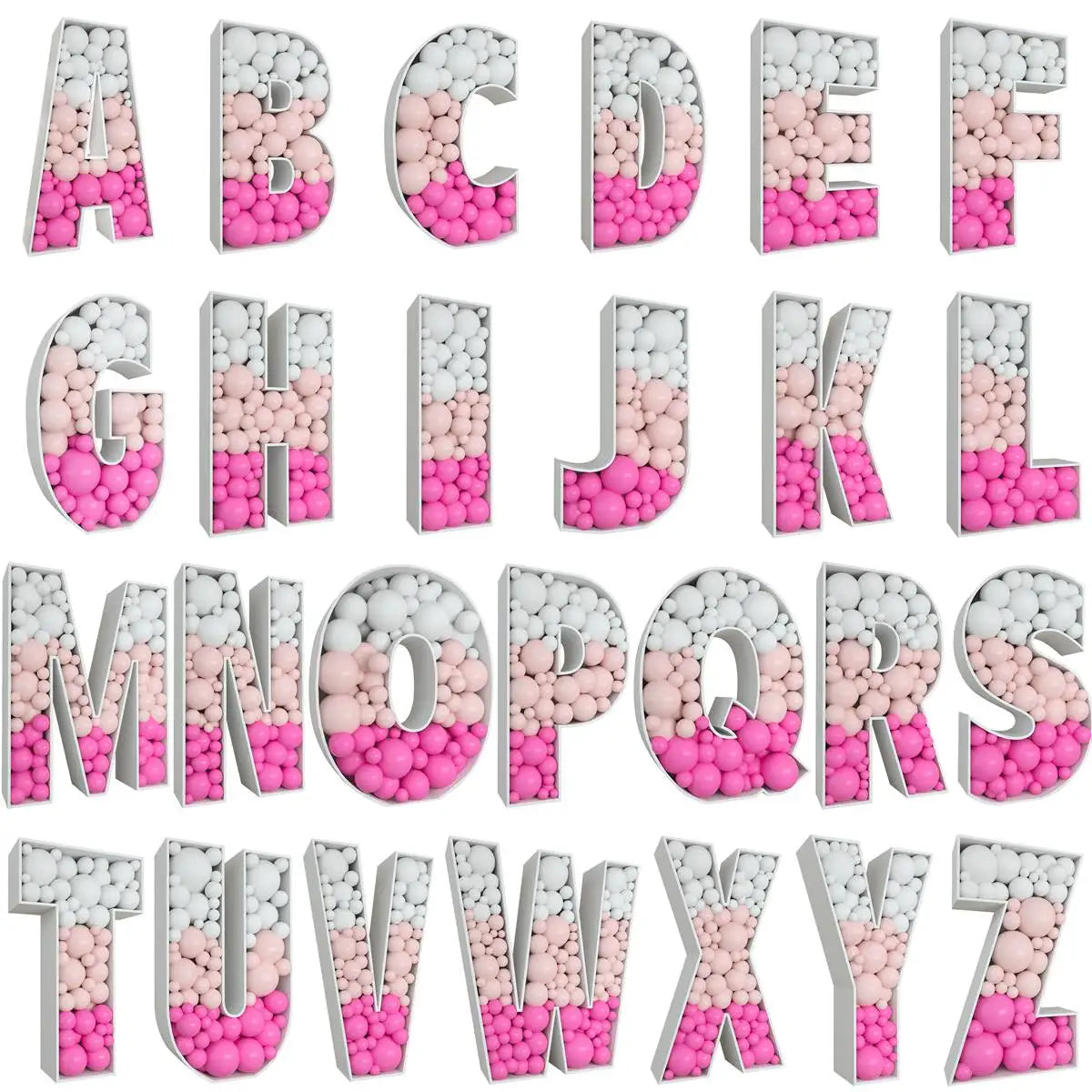 91.5CM Balloon Mosaic Letter Frame Box for Birthday, Baby Shower childrensterritory