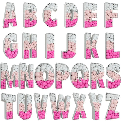 91.5CM Balloon Mosaic Letter Frame Box for Birthday, Baby Shower childrensterritory