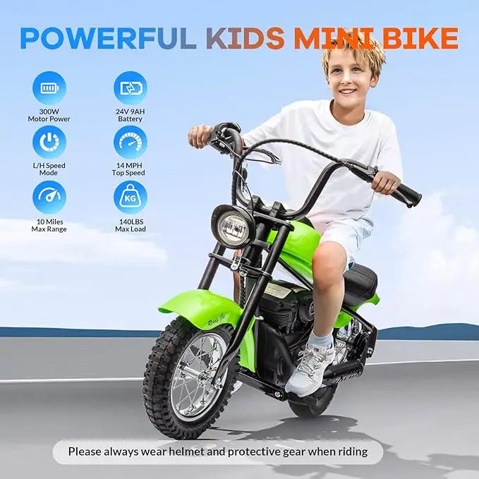 24V 250W Kids Electric Dirt Bike with Led Lights