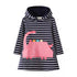 Kids Girls Long Sleeve Cartoon Design Hooded Dresses childrensterritory
