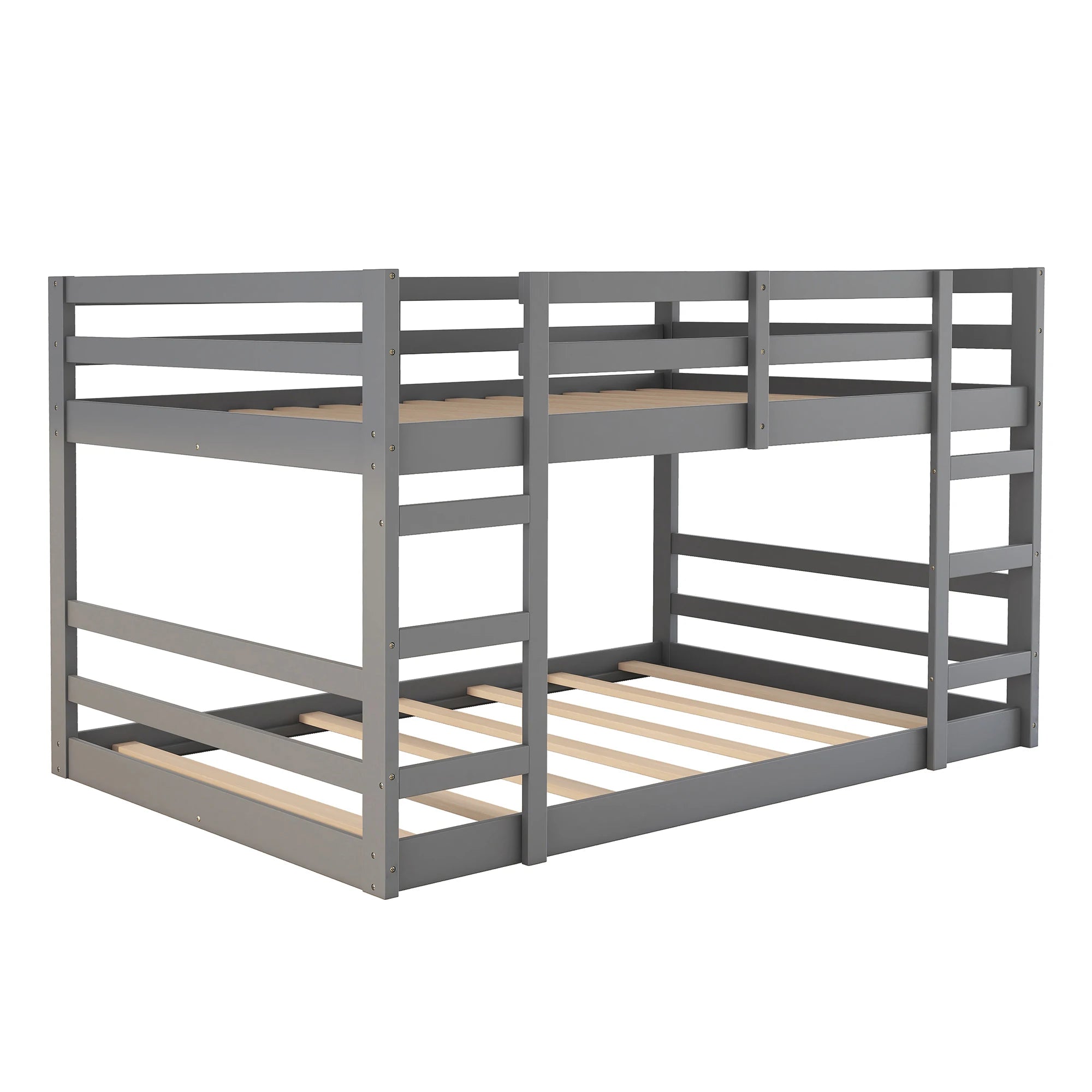 Ladder-equipped Twin Over Twin Bunk Bed for Kids Room childrensterritory