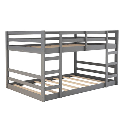 Ladder-equipped Twin Over Twin Bunk Bed for Kids Room childrensterritory