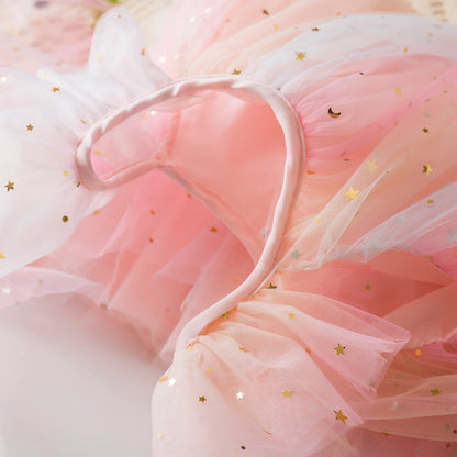 Elegant Sequin Birthday Princess Dress for Girls 3–8 Years