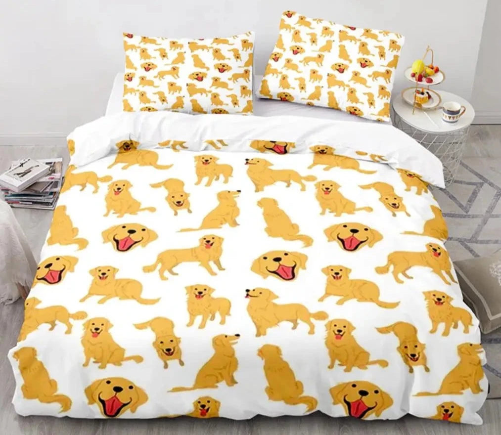 3D Cartoon Animal Print Microfiber Kids Bedding Sets