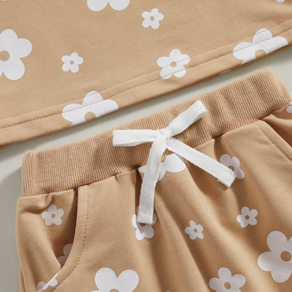 Floral Printed 2pcs Summer Clothing Set for Baby Girl childrensterritory