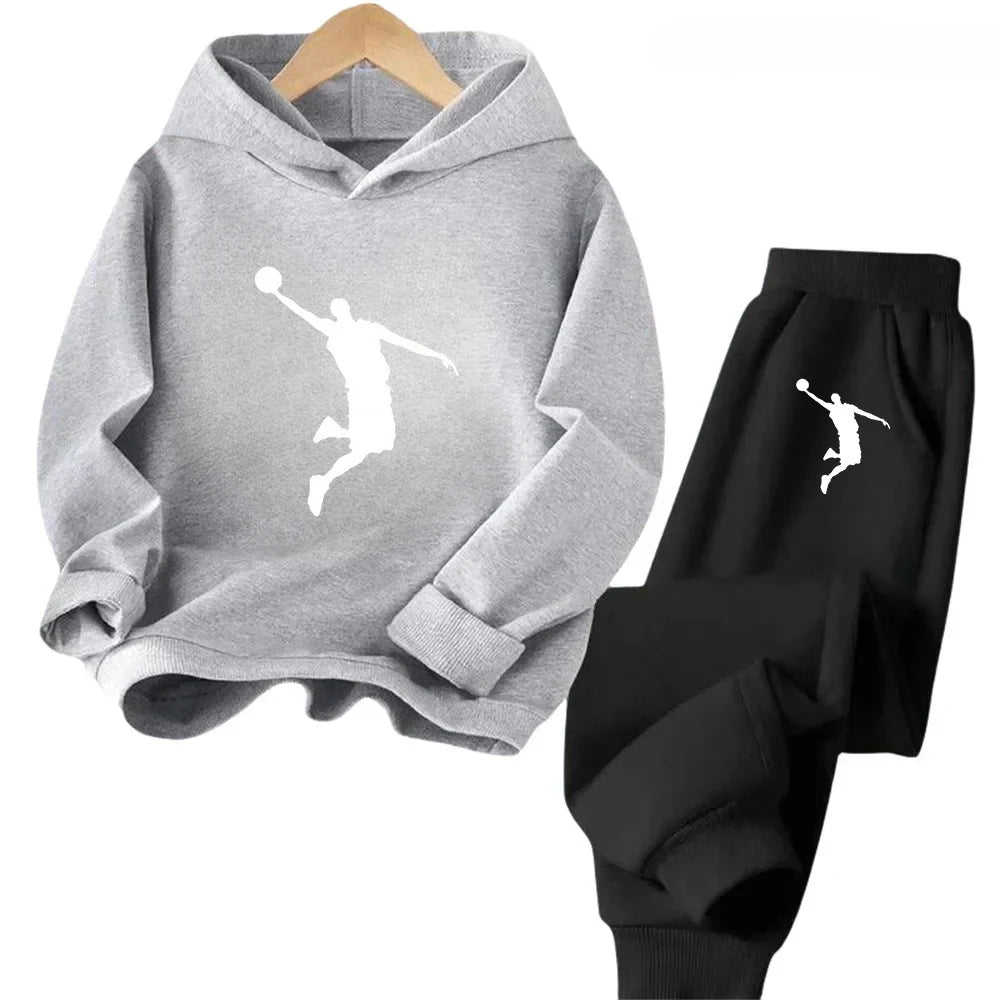 Kids’ Long-Sleeve Casual Winter Tracksuits with Sporty Design childrensterritory