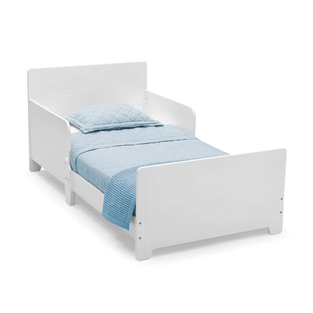 Portable Kids Wooden Bed with Guardrails