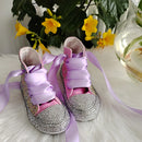 Kids Girls Handmade Rhinestones Bling Canvas Shoes childrensterritory
