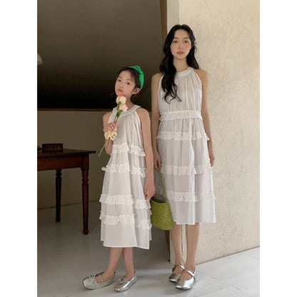 Mommy And Me Matching Sleeveless Midi Dresses