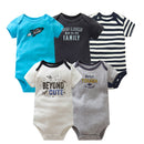 5PCS/Lot Baby Boys Girls Short Sleeve Printed Bodysuits childrensterritory
