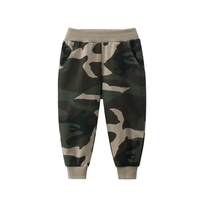 Kids Warm Elastic Waist Camouflage Sports Trousers childrensterritory