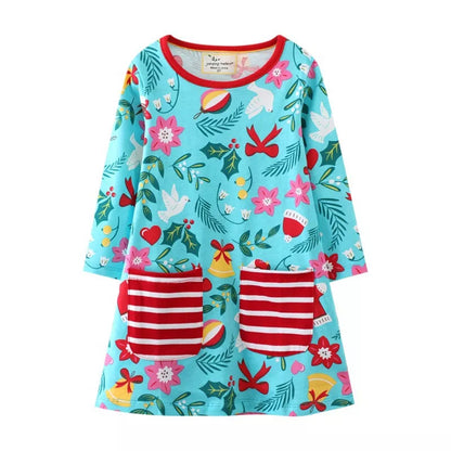 Kids Girls Long Sleeve Princess Embroidery Dresses for Winter childrensterritory