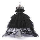 Little Girls Puffy Tulle First Communion Dresses with Trailing childrensterritory