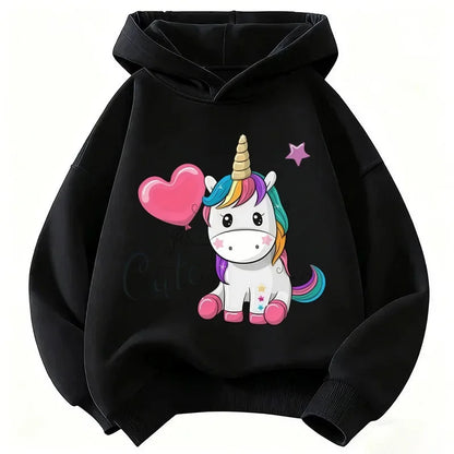Cute Cartoon Printed Warm Hoodies for Girls&