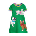 Cartoon Embroidery Design Kids Girls Summer Dresses childrensterritory