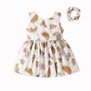 Watermelon Print Dress with Headband for Baby Girl childrensterritory