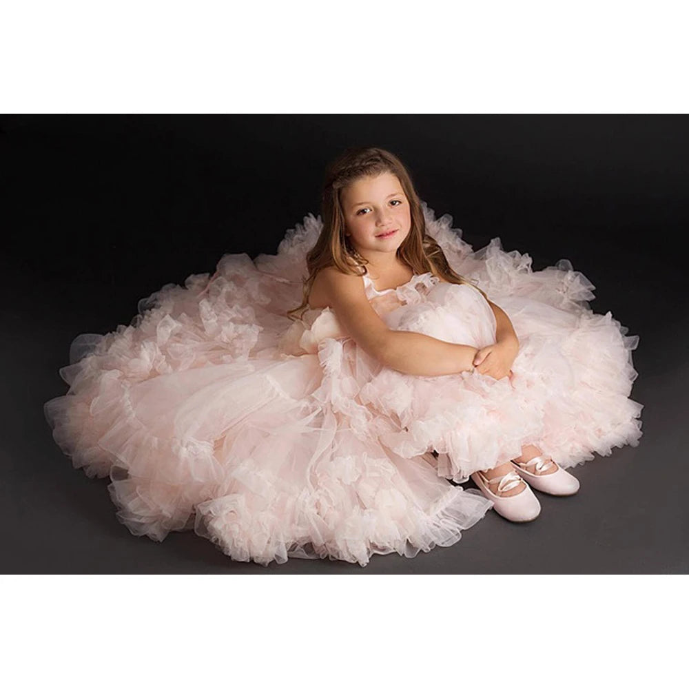 Tutu Pink Puffy Baby/Kids Girl Birthday, Baptism Dress