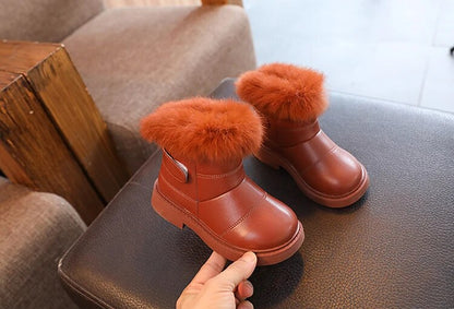 Little Boys Girls Casual Plush Winter Soft Boots childrensterritory