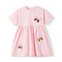 Short Sleeve Butterfly Cartoon Embroidered Summer Dresses childrensterritory