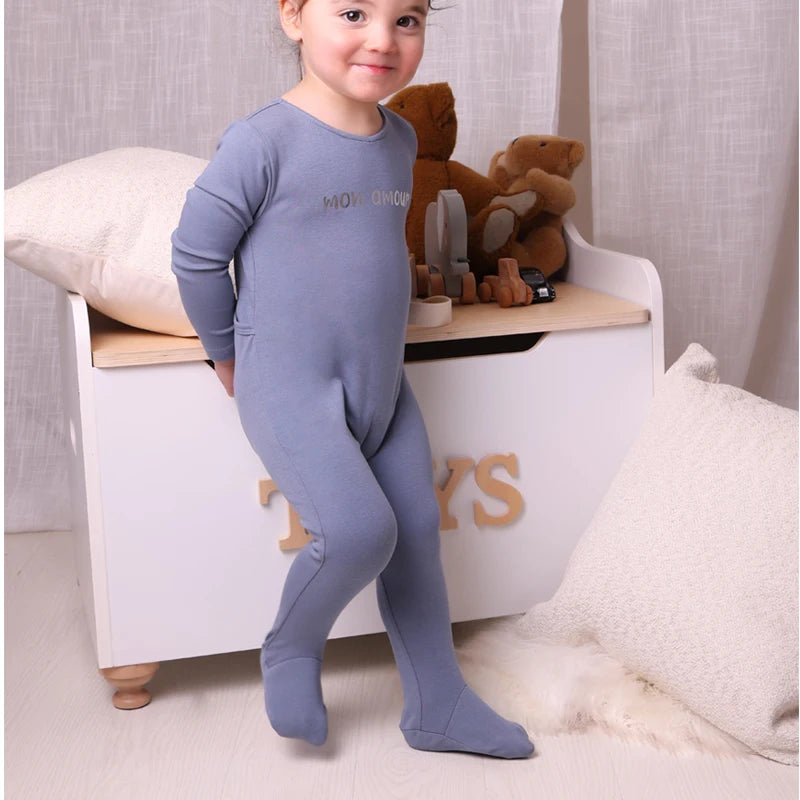 Soft Letter Print Cotton Pajamas for Baby/Kids Unisex childrensterritory