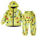 Kids' Long-Sleeved Printed Raincoat Suit childrensterritory