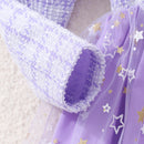 Girls' Elegant Long-Sleeved Winter Party Dresses