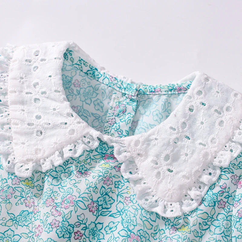 Little Girls Cartoon Embroidered Design Summer Dresses childrensterritory
