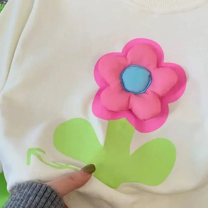 Kids Girl Floral Sweatshirt Top and Pants Set for Autumn childrensterritory