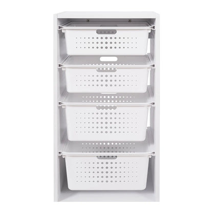 Sliding Bin Organizer with 4 Storage Bins for Kids Room childrensterritory