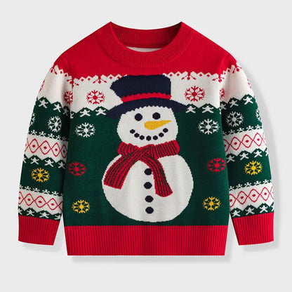 Kids’ Christmas Design Long-Sleeved Winter Sweater