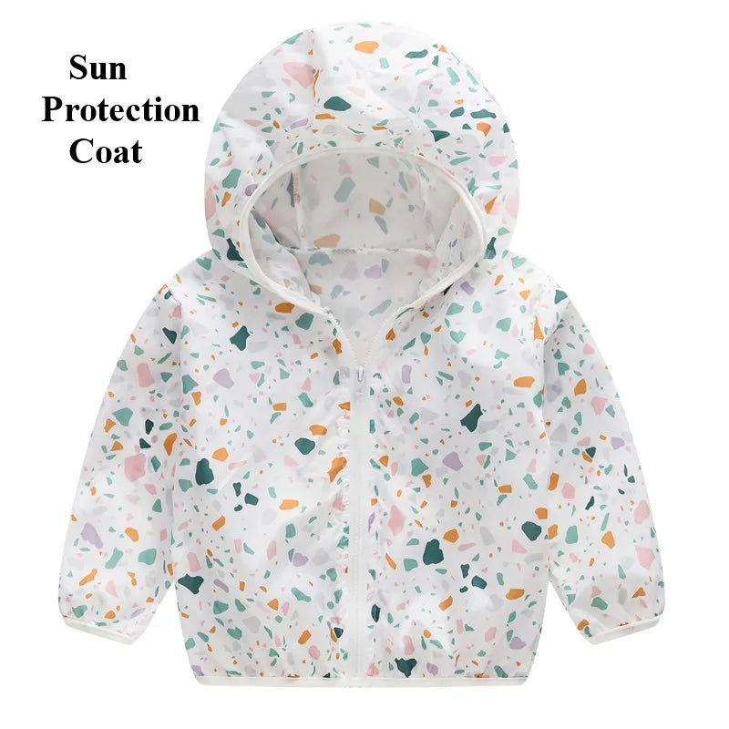 Toddler Girl Boy Hooded Sunscreen Outwear/Jacket childrensterritory