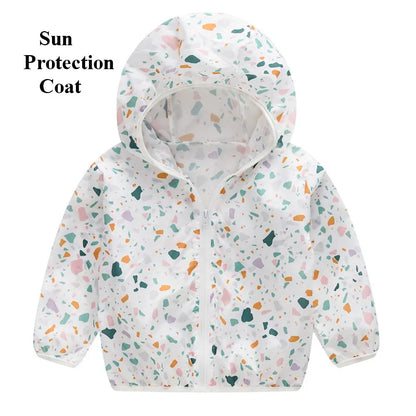 Toddler Girl Boy Hooded Sunscreen Outwear/Jacket childrensterritory