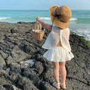Hollow Lace Casual Sleeveless T-Shirt+Shorts Toddler Clothing Sets childrensterritory