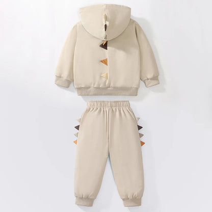 Little Boys Cartoon Dinosaur Design Sweatshirt+ Pant Sets childrensterritory